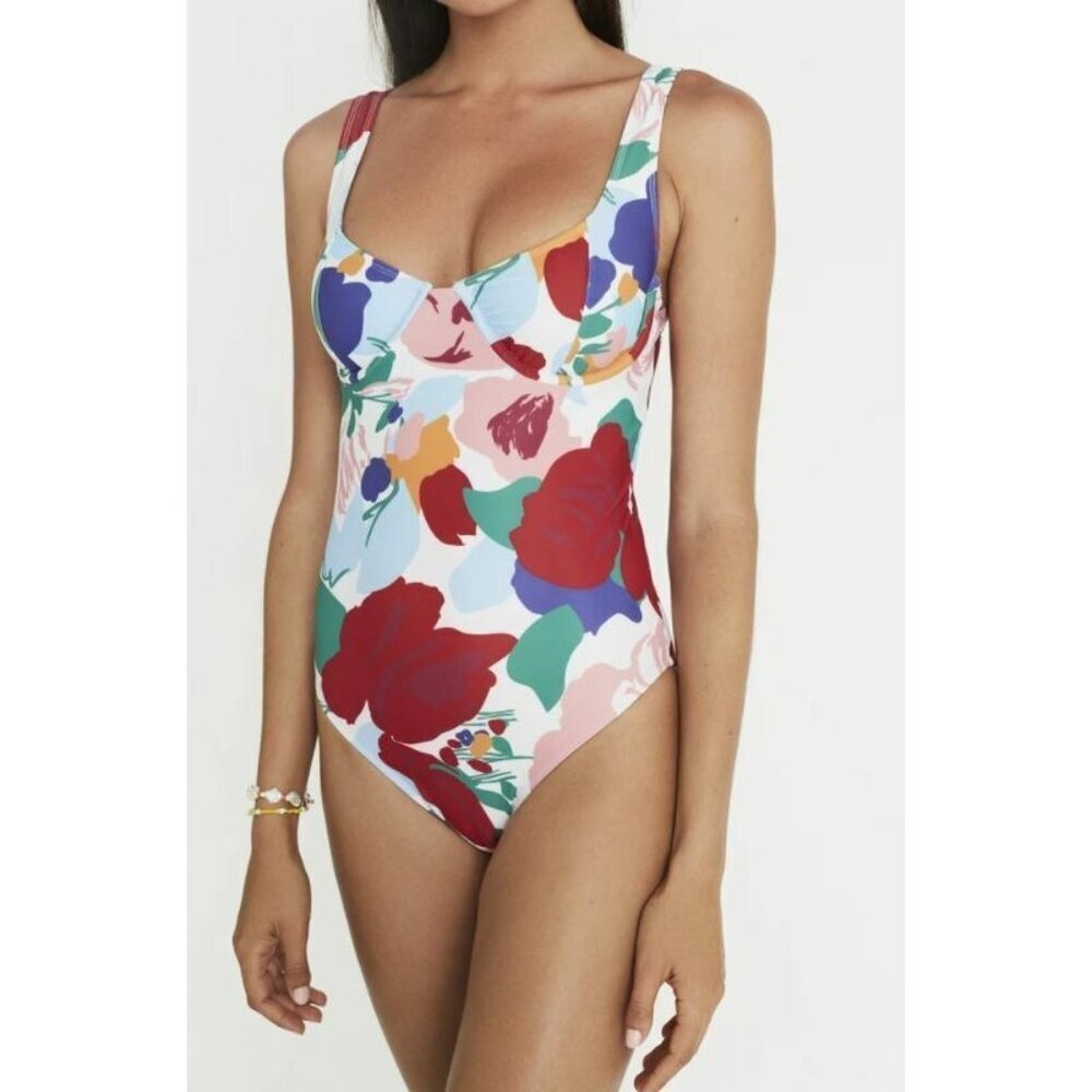 Anthropologie Faithfull the Brand One-Piece Swimsuit Anita Floral Mona Sz XS NWT